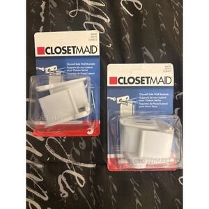 ClosetMaid 56620 Drywall Side Wall Brackets for Wire Shelving White 2 Packs of 2